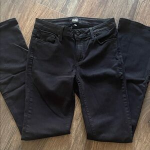 PAIGE Women's Classic Black Boot Cut Jeans